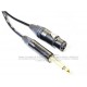 Cable Canare TS 1/4 (6.3 mm) a XLR Hembra Neutrik en oro grado estudio de 10 m